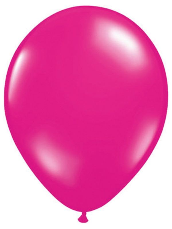 10 Magenta Roze Metallic Ballonnen 30cm