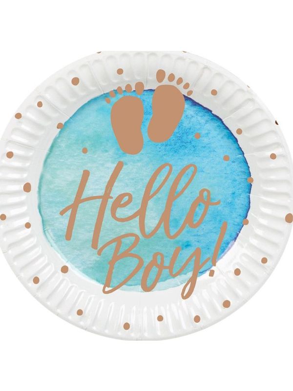 10 Papieren Bordjes Baby Shower Jongen