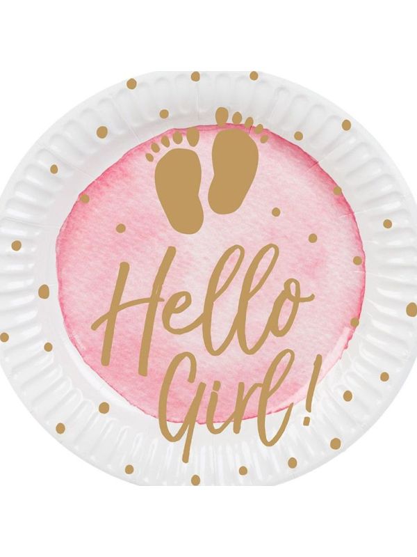 10 Papieren Bordjes Baby Shower Meisje