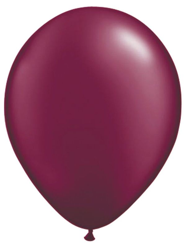 10 Wijnrode Metallic Ballonnen 30cm