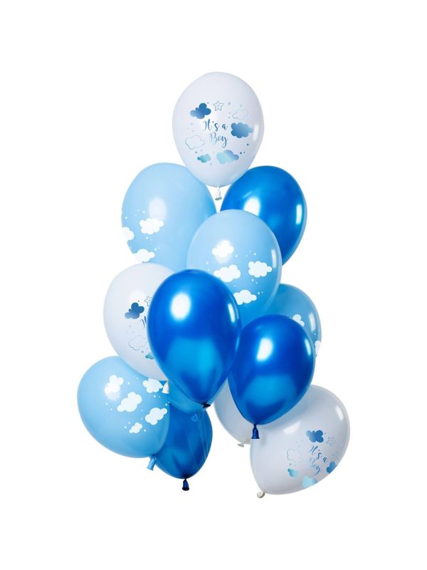 12 Ballonnen It's A Boy Blauw 30cm