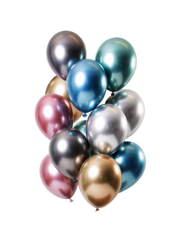 12 Ballonnen Mirror Effect Treasures 33cm