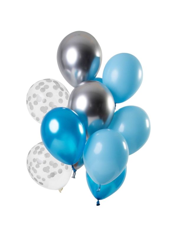 12 Feestelijke Ballonnen Aquamarine 30cm