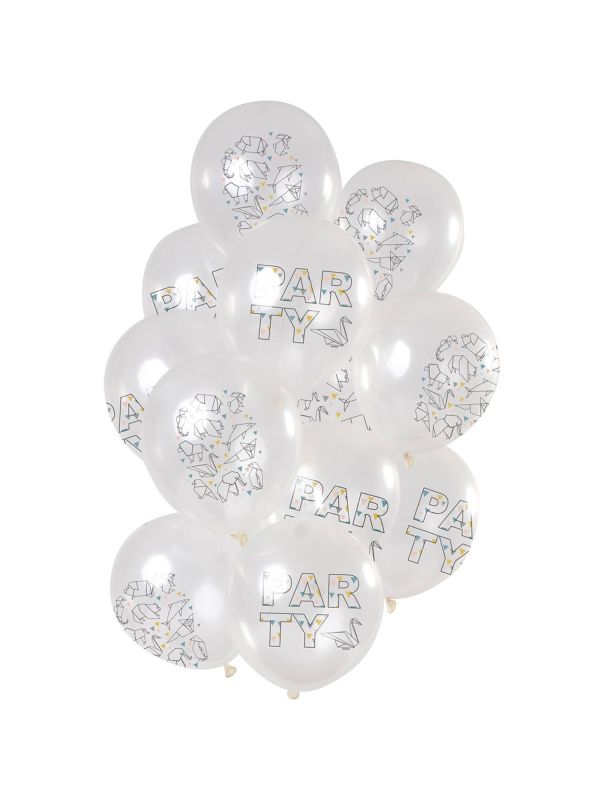 12 Origami Party Ballonnen 30cm
