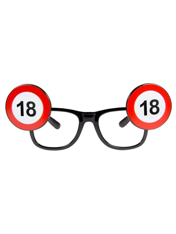 18 Jaar Verkeersbord Feest Bril
