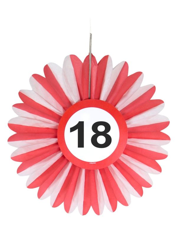 18 Jaar Verkeersbord Honingraat Waaiers 3 Stuks