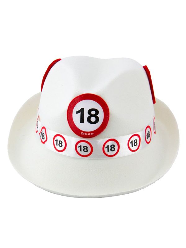 18 Jaar Verkeersbord Party Fedora