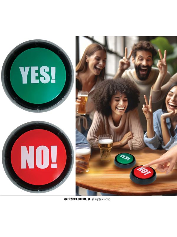 2 Buzzer Knoppen Yes! en No!