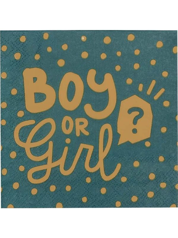 20 Gender Reveal Party Papieren Servetten
