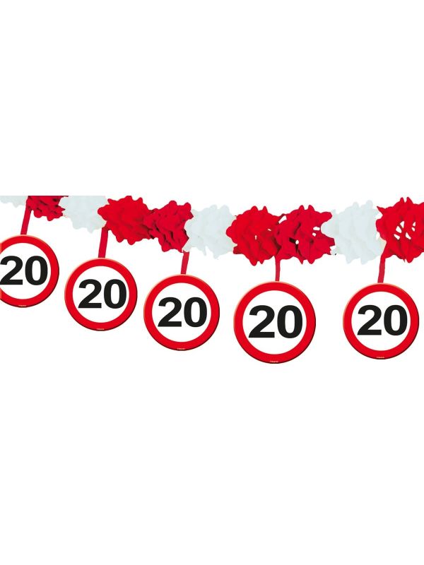 20 Jaar Verkeersbord Slinger met Onderhangers