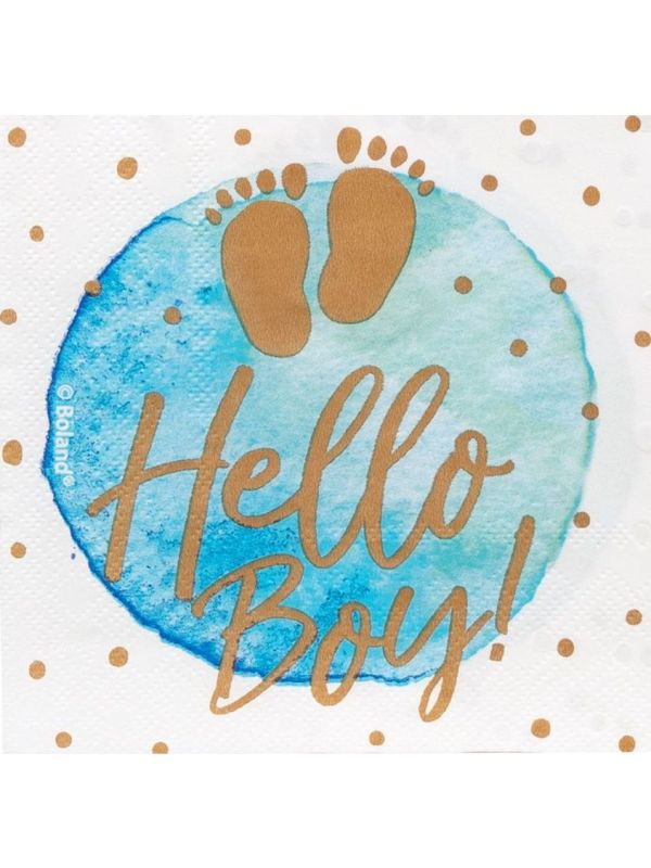 20 Papieren Servetten Baby Shower Jongen
