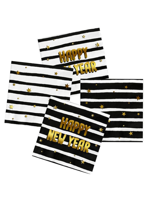 20 Servetten Oud & Nieuw 33x33cm