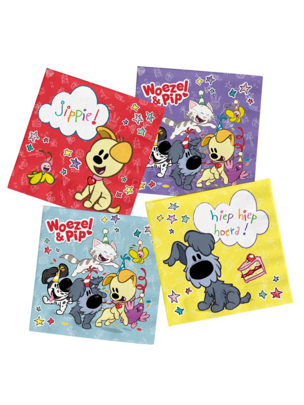 20 Servetten Woezel & Pip 33x33cm