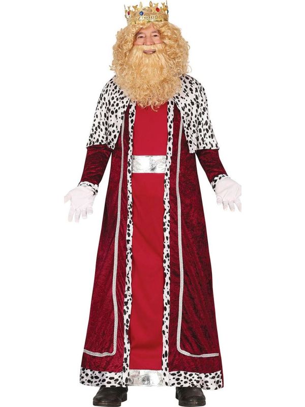3 Koningen Burgundy Kostuum