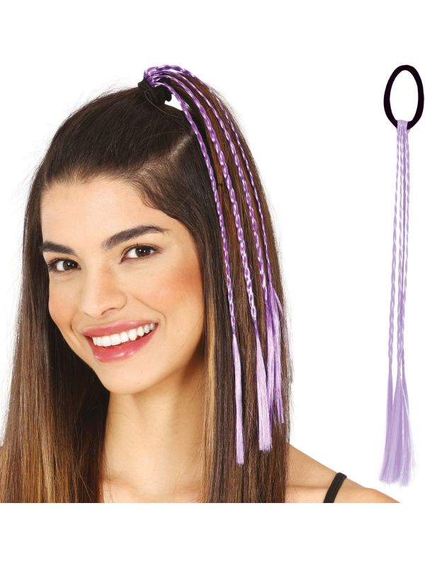 3 Paarse Vlecht Haar Extensions 35cm