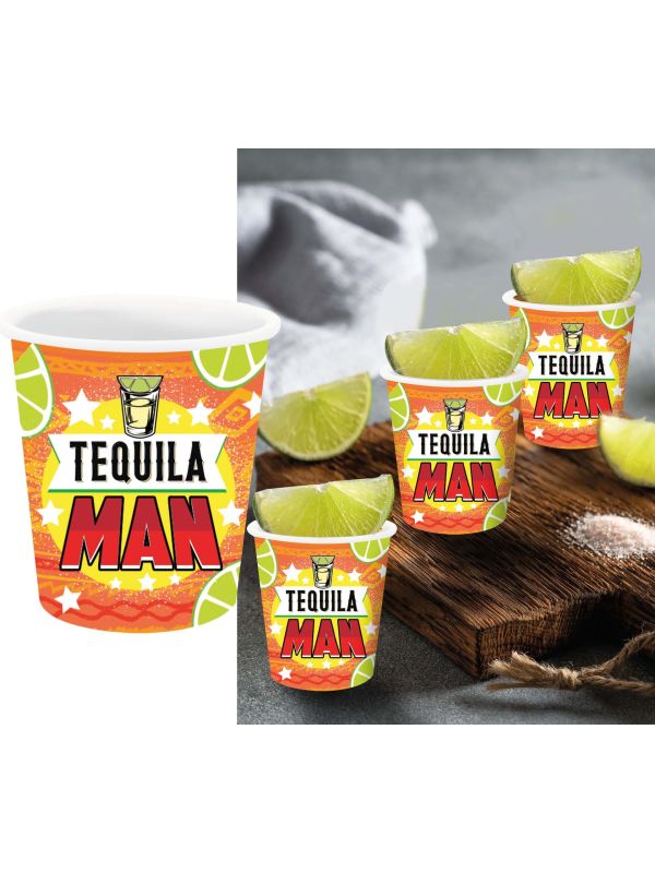 3 Wegwerp Shotglazen Tequila