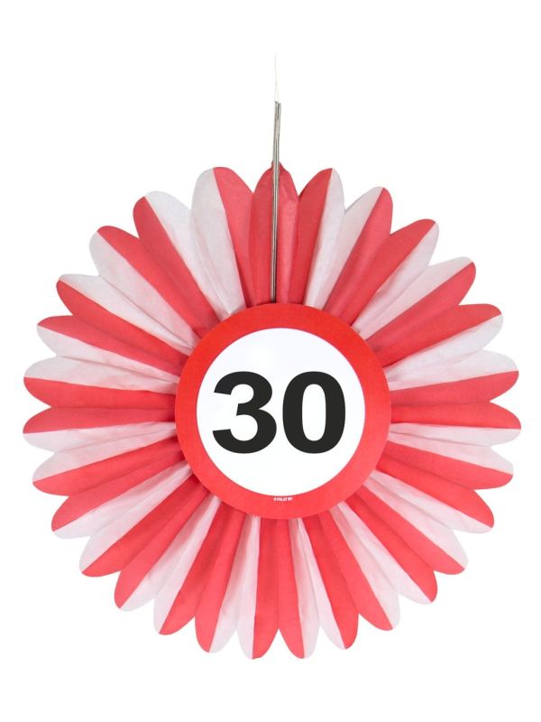 30 Jaar Verkeersbord Honingraat Waaiers 3 Stuks