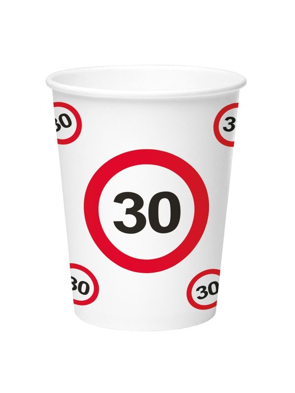 30 Jaar Verkeersbord Wegwerp Bekers