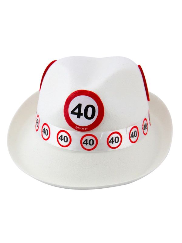 40 Jaar Verkeersbord Party Fedora