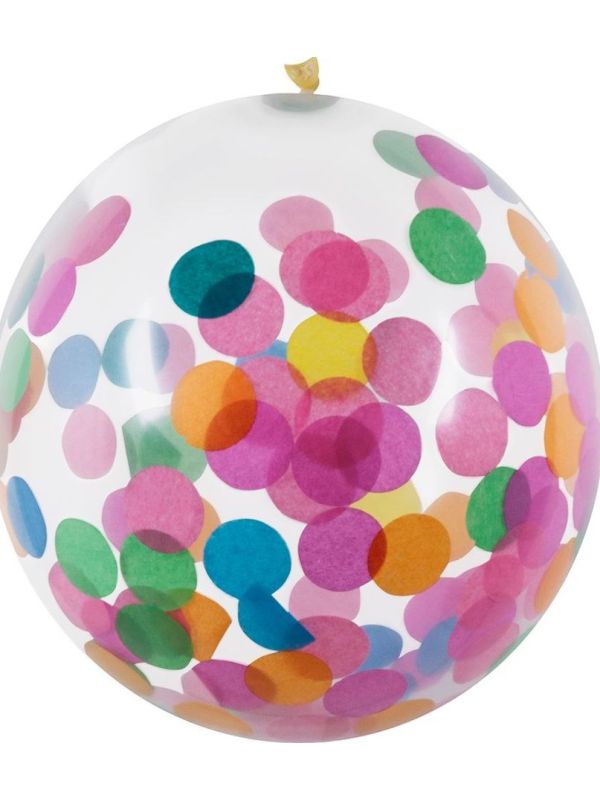 5 Gekleurde Confetti Ballonnen