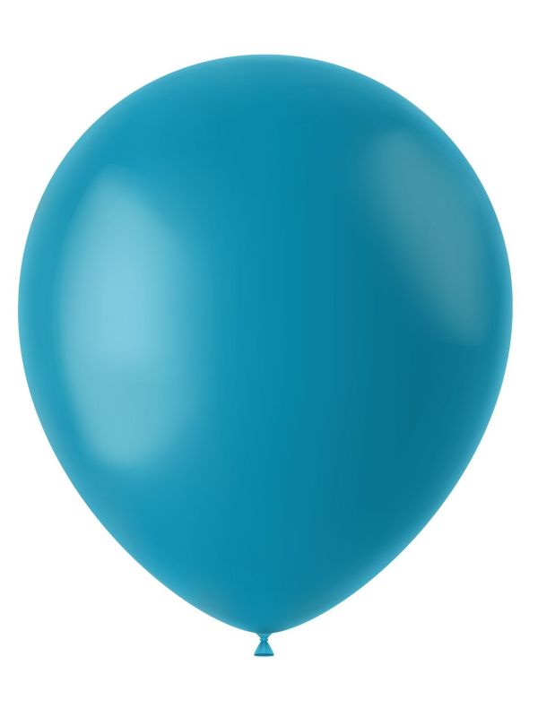 50 Ballonnen Calm Turquoise Mat 33cm