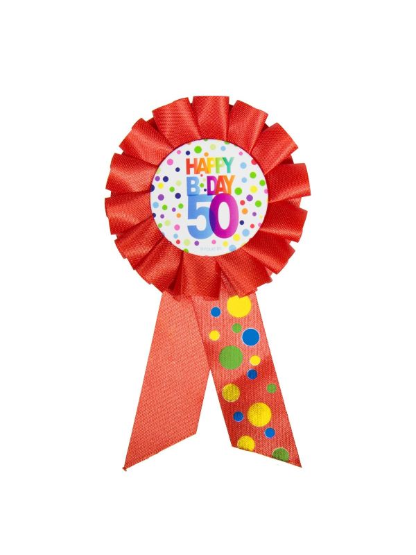 50 Jaar Happy Birthday Stippen Rozet