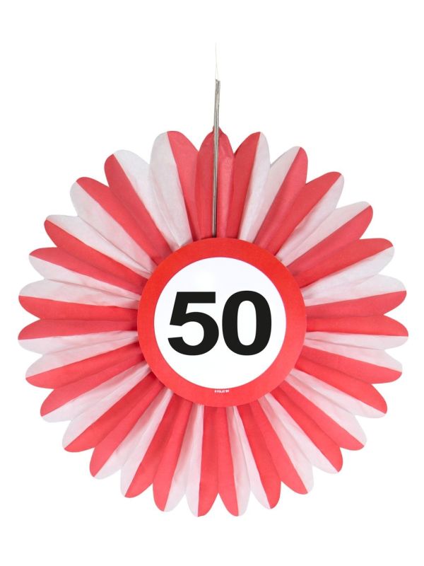 50 Jaar Verkeersbord Honingraat Waaiers 3 Stuks