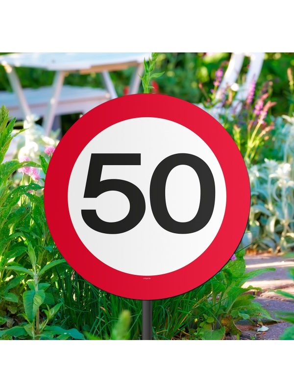 50 Jaar Verkeersbord Tuinbord Decoratie