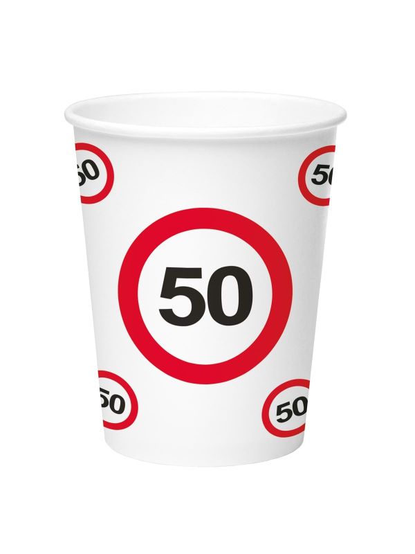 50 Jaar Verkeersbord Wegwerp Bekers