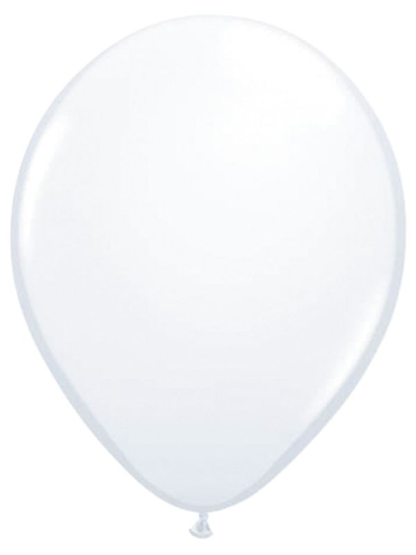 50 Witte Metallic Ballonnen 30cm