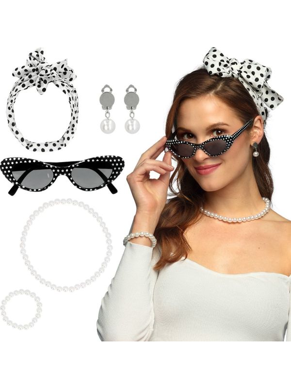 50's Rock Accessoireset Dames 5-Delig