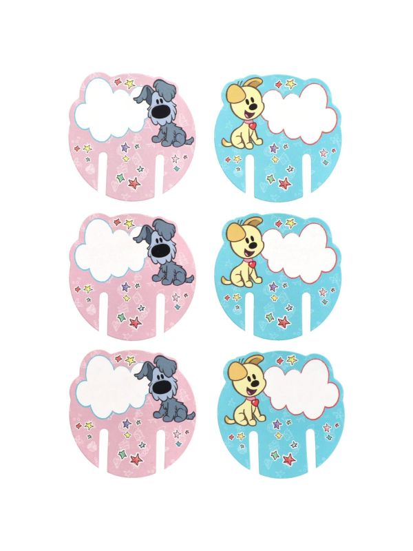 6 Glasmarkers Woezel & Pip Kinderfeestje