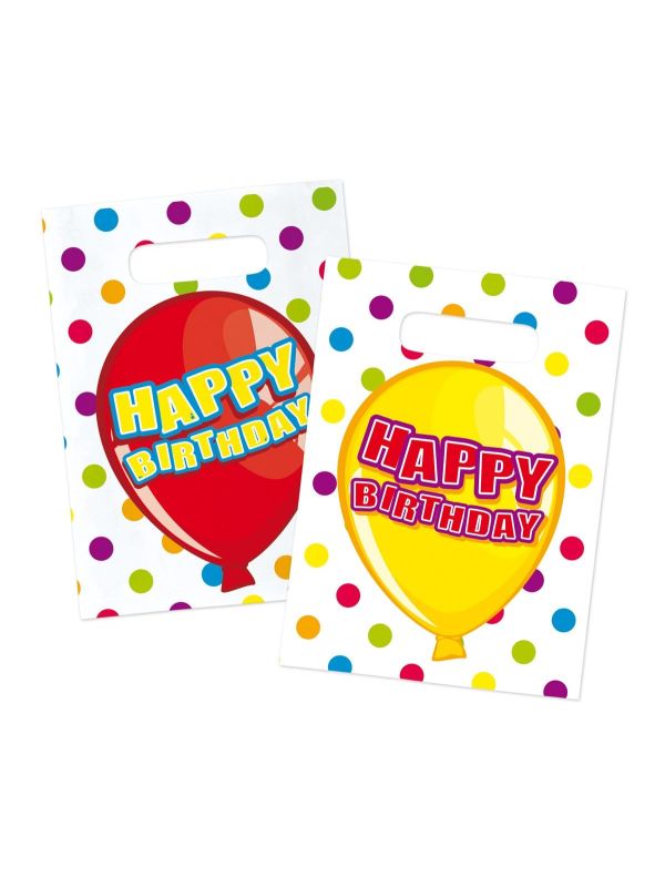 6 Happy Birthday Kinderfeestje Uitdeelzakjes