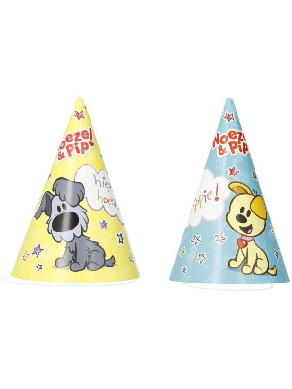 6 Papieren Feesthoedjes Woezel & Pip Kinderfeestje