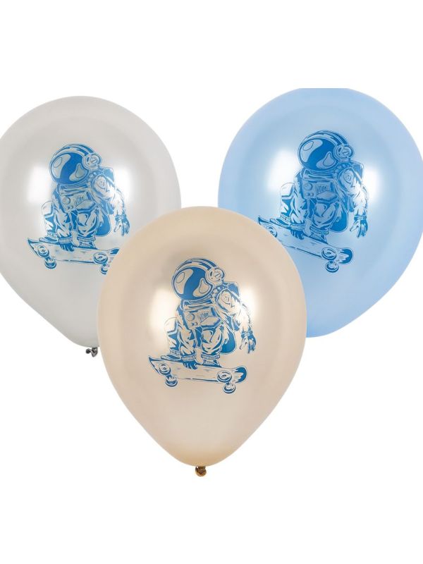 6 Ruimte Astronaut Latex Ballonnen