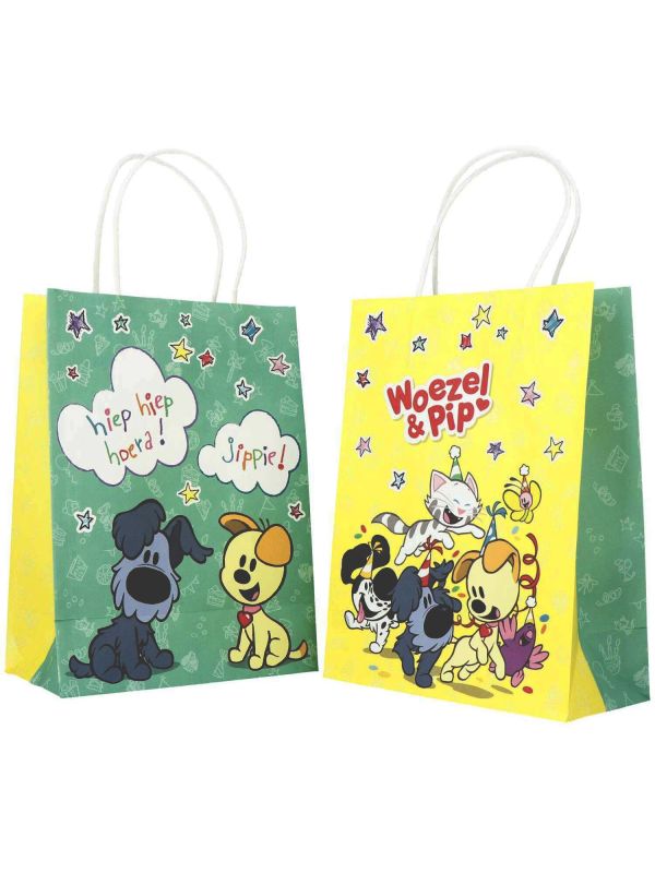 6 Uitdeelzakjes Kinderfeestje Woezel & Pip 27x20cm