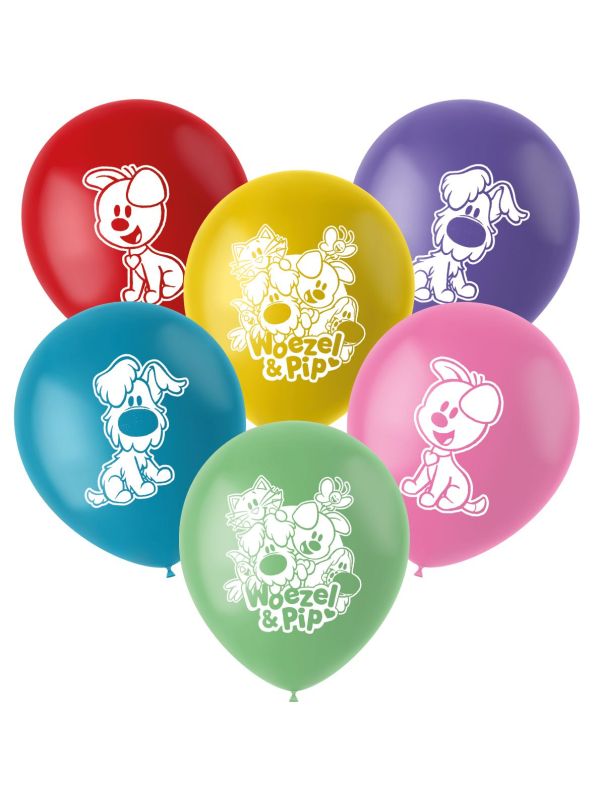 6 Woezel & Pip Kinderfeestje Ballonnen 33cm Latex