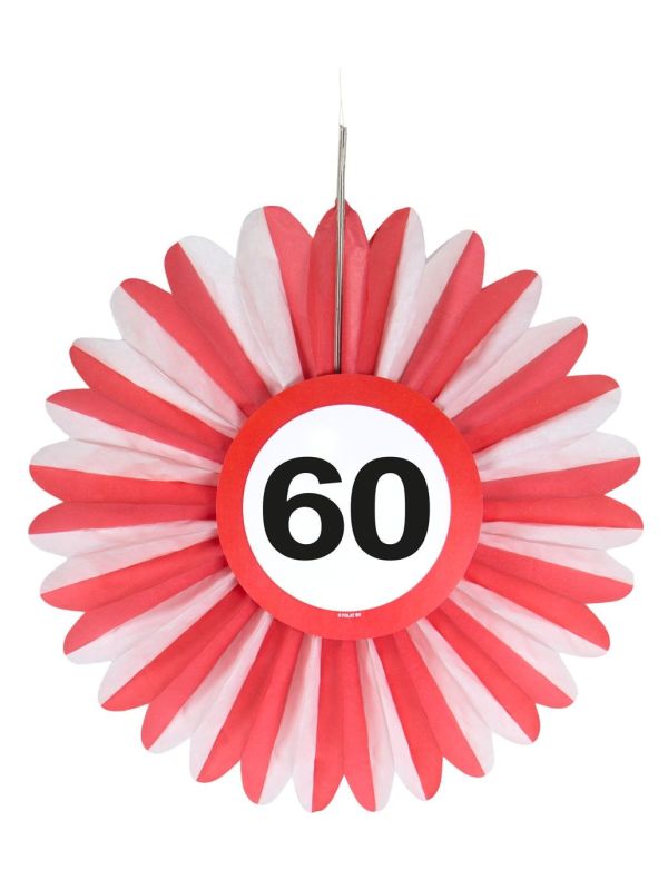 60 Jaar Verkeersbord Honingraat Waaiers 3 Stuks