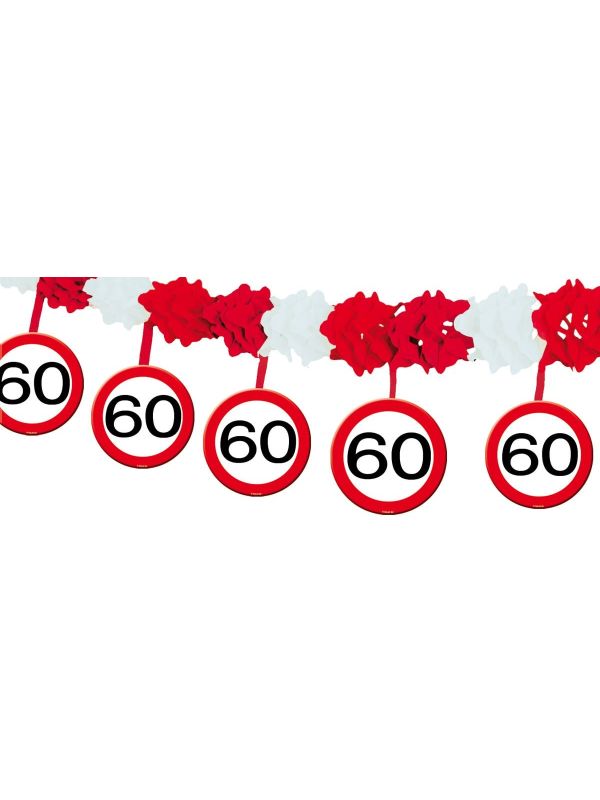 60 Jaar Verkeersbord Slinger met Onderhangers