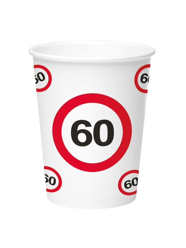60 Jaar Verkeersbord Wegwerp Bekers