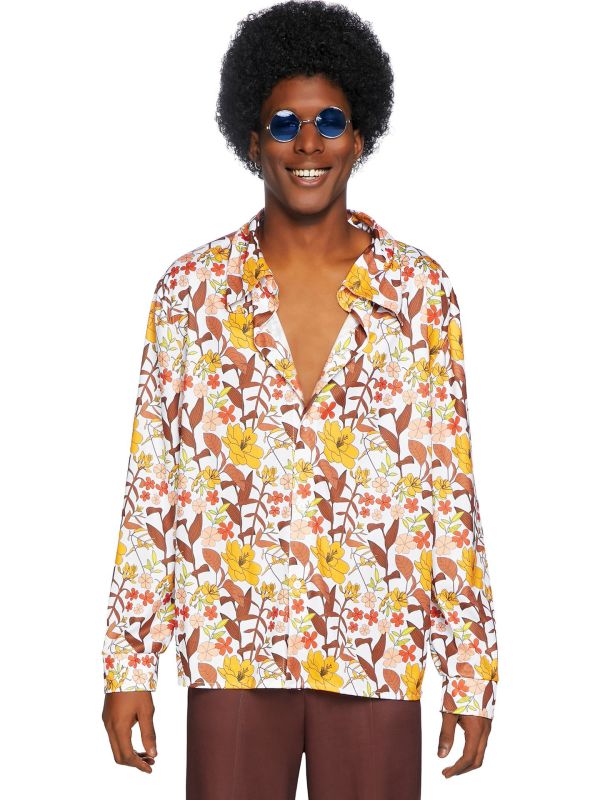 70's Bloemen Shirt Heren