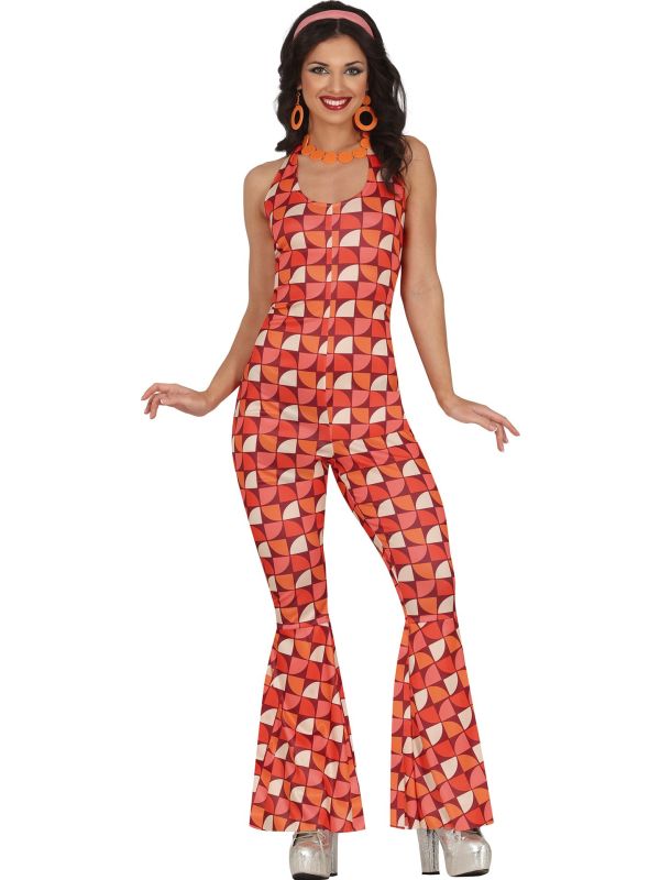 70's Disco Dames Kostuum Oranje