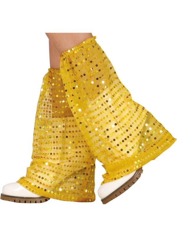 70's Gouden Beenwarmers Pailletten Disco