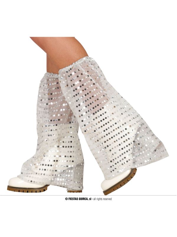 70's Zilveren Beenwarmers Pailletten Disco