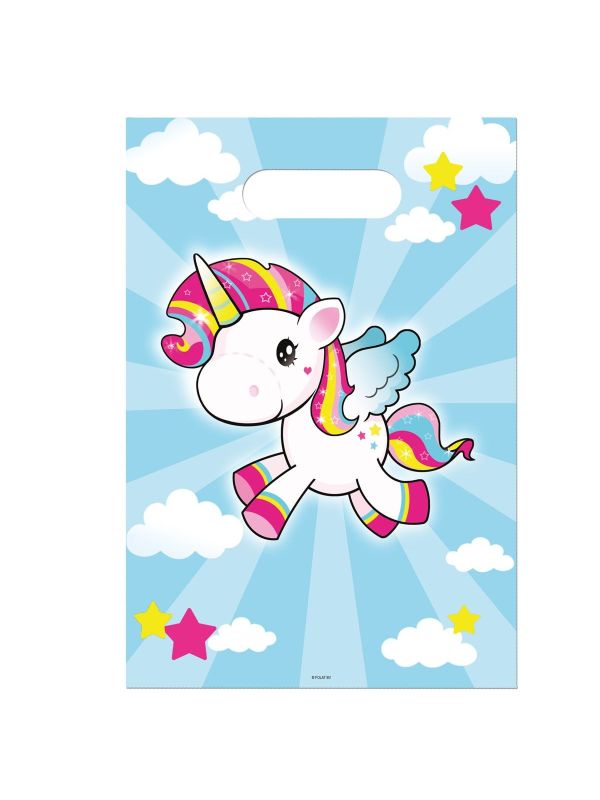 8 Eenhoorn Kinderfeestje Uitdeelzakjes