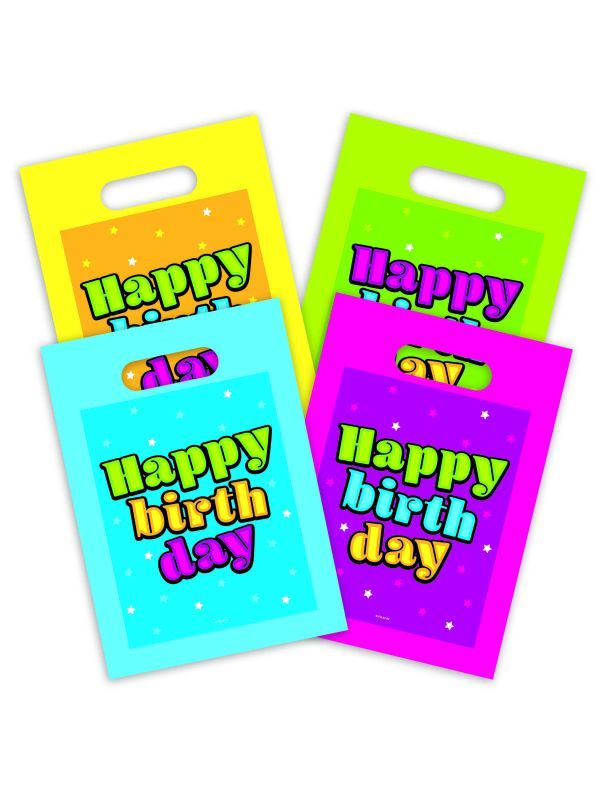 8 Happy Birthday Sterren Uitdeelzakjes