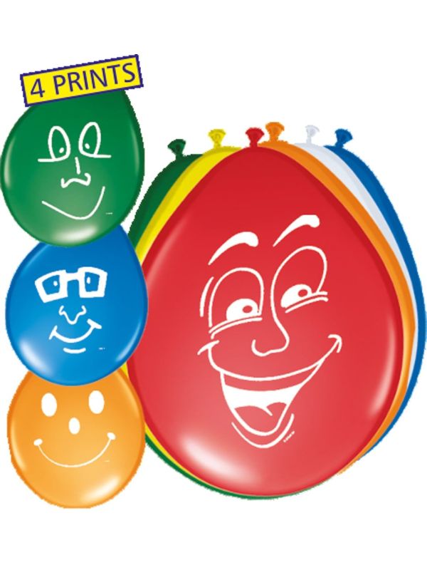 8 Happy Faces Ballonnen 30cm