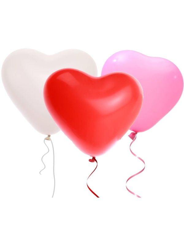 8 Hartvormig Ballonnen 30cm Latex