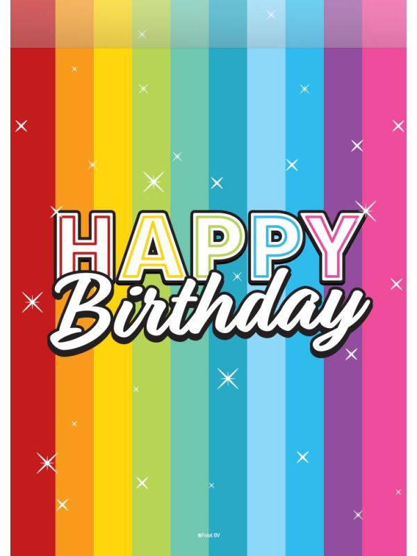 8 Rainbow Bday Kinderfeestje Uitdeelzakjes