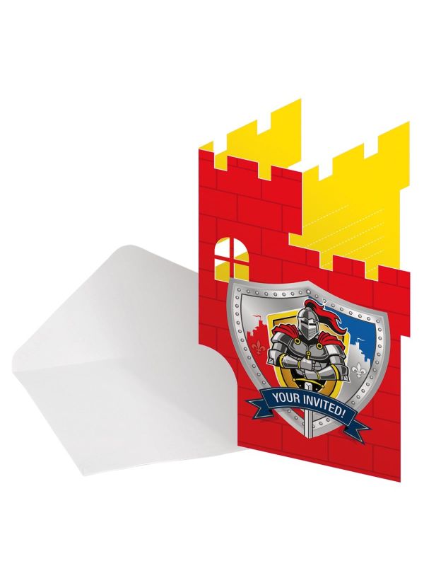 8 Ridder Reinier Kinderfeestje Uitnodigingen